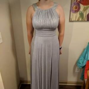 Silver bridesmaid dress